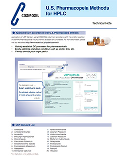 COSMOSIL Applications in accordance with USP Methods